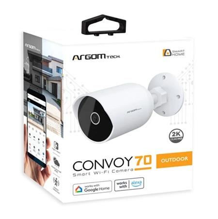 CAMARA INTELIGENTE PARA EXTERIORES ARGOM CONVOY 70 WIFI 2K QUADHD ARG-SV-8070WT