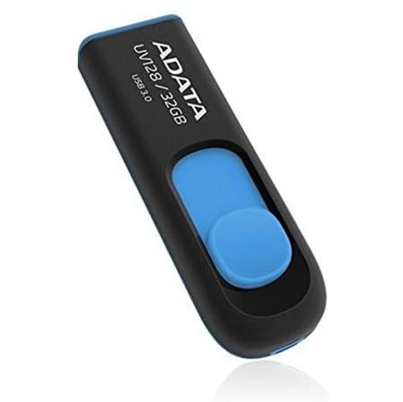 MEMORIA USB ADATA 32GB 3.2 UV128 BLACK/BLUE AUV128-32G-RBE 
