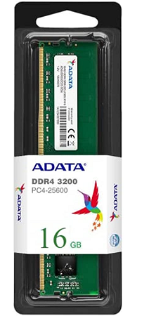 MEMORIA RAM ADATA DDR4, 3200MHZ 16GB DIMM AD4U320016G22-SGN 