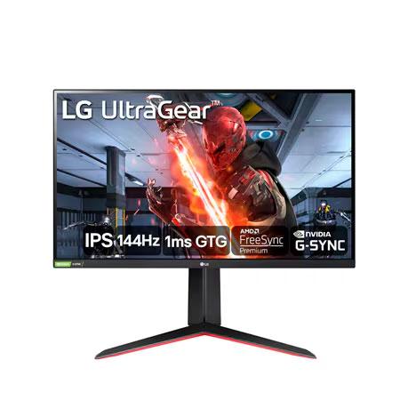 MONITOR LG 27'' 27GN65R-B FHD 1920x1080 144Hz DP HDMI PLANO 