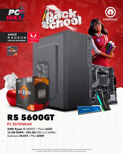 PC MAX AMD RYZEN 5 5600GT 16GB RAM 256 GB SSD 