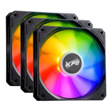 VENTILADOR XPG ADATA VENTOR 120 ARGB 3PACK VENTOR120ARGBPWM3C-BKCWW BLACK